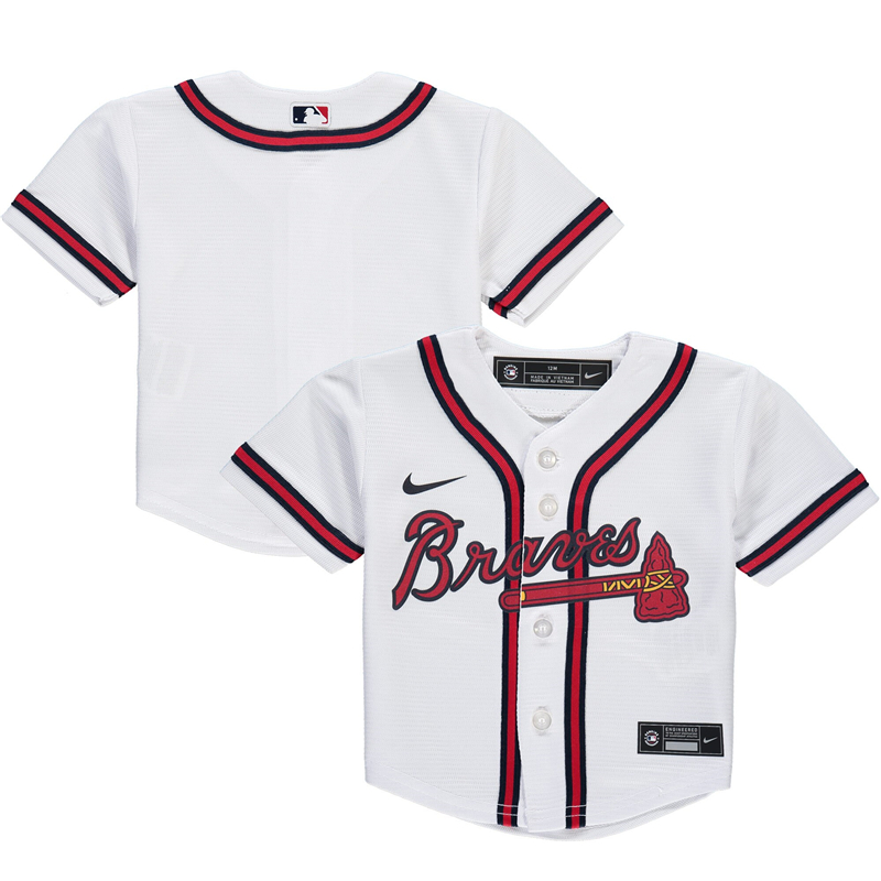 2020 MLB Infant Atlanta Braves Nike White 2020 Replica Team Jersey 1->atlanta braves->MLB Jersey